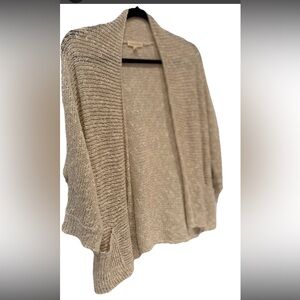 Eileen Fisher Open Front Cardigan Sweater Women Small Tan Knit Lightweight/ NWOT